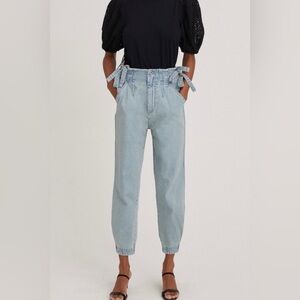 Something Navy Tie Waist Jean